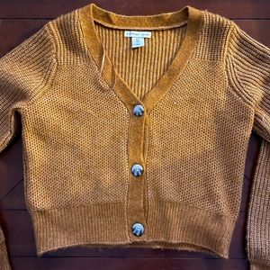 Cropped Golden Color Sweater